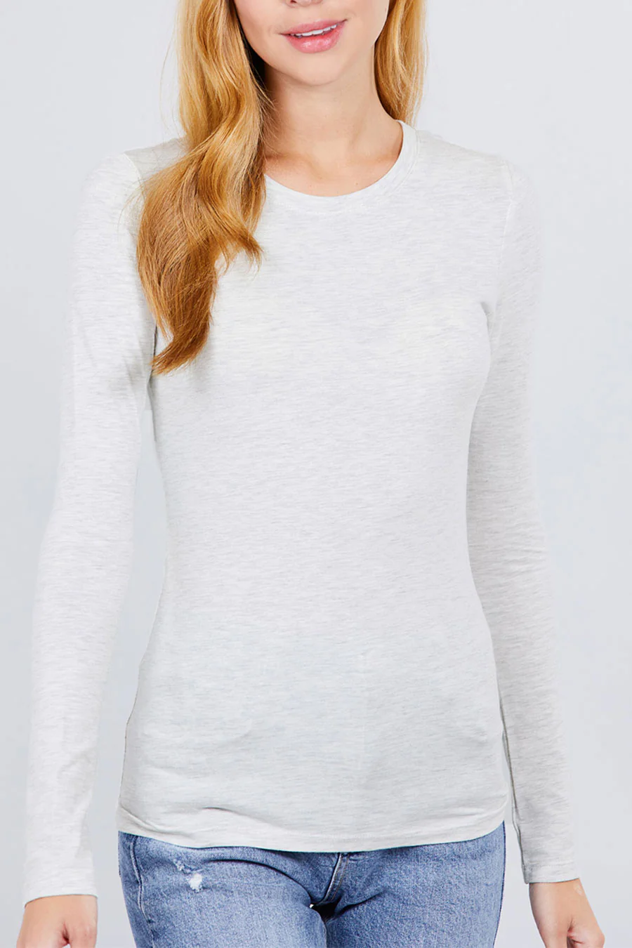 Basic Crew Neck Cotton Jersey T-Shirt Top - Image 16