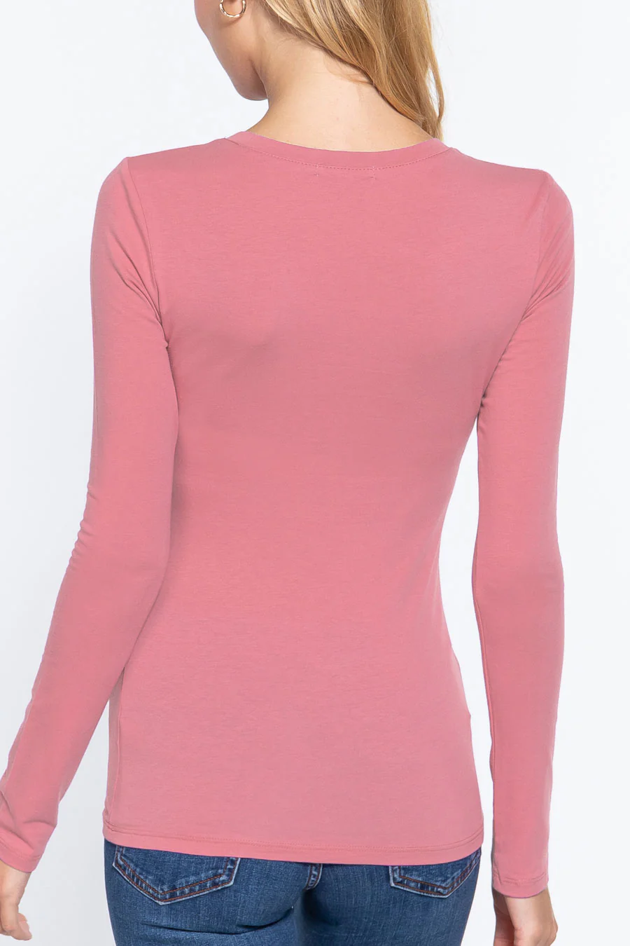 Basic Crew Neck Cotton Jersey T-Shirt Top - Image 24