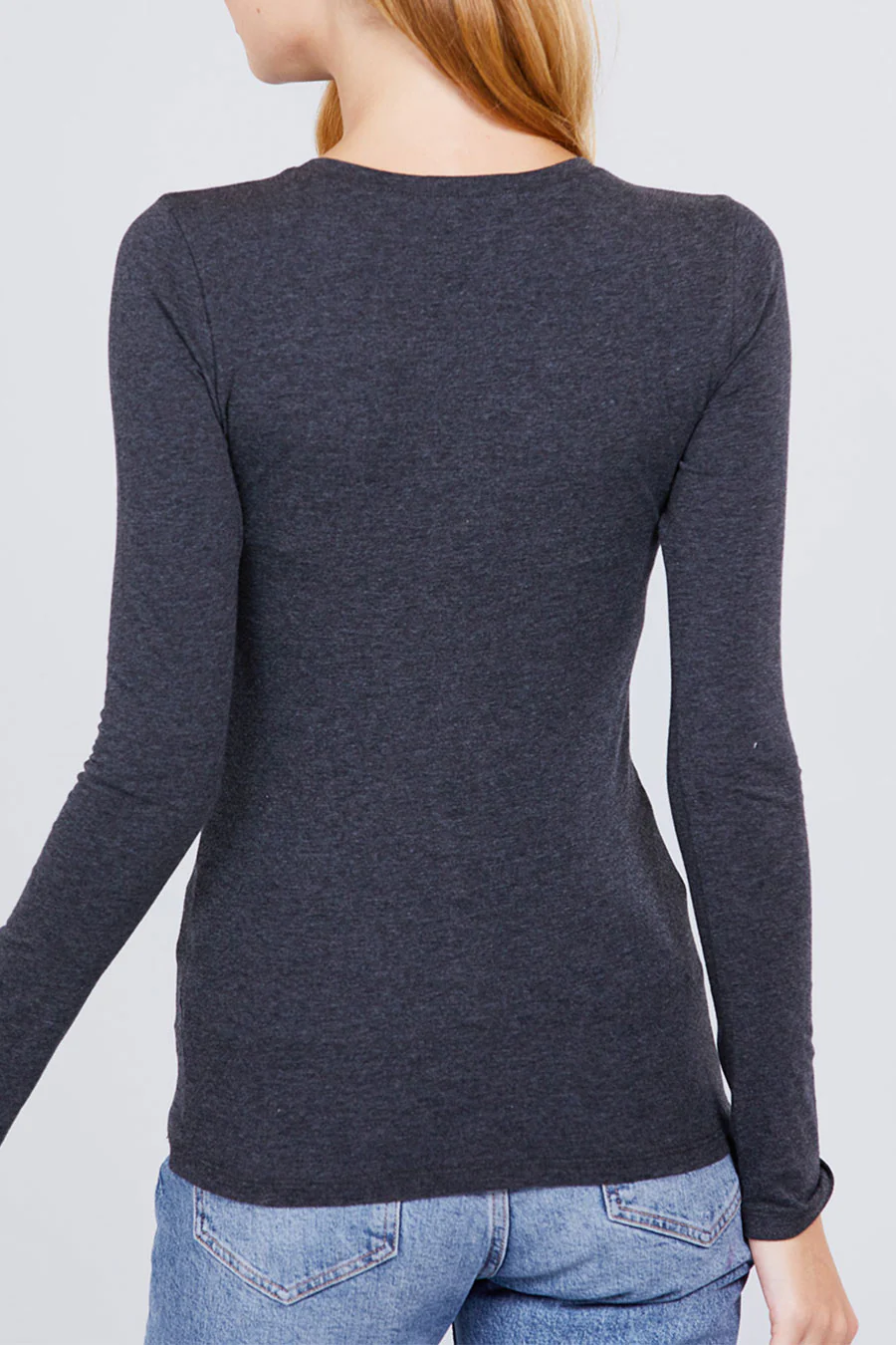 Basic Crew Neck Cotton Jersey T-Shirt Top - Image 30