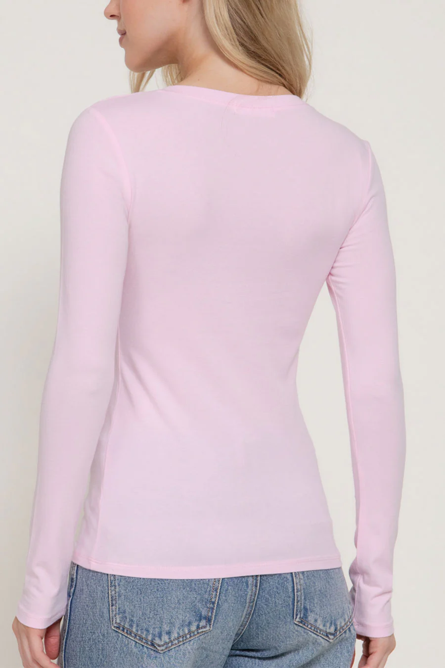 Basic Crew Neck Cotton Jersey T-Shirt Top - Image 32