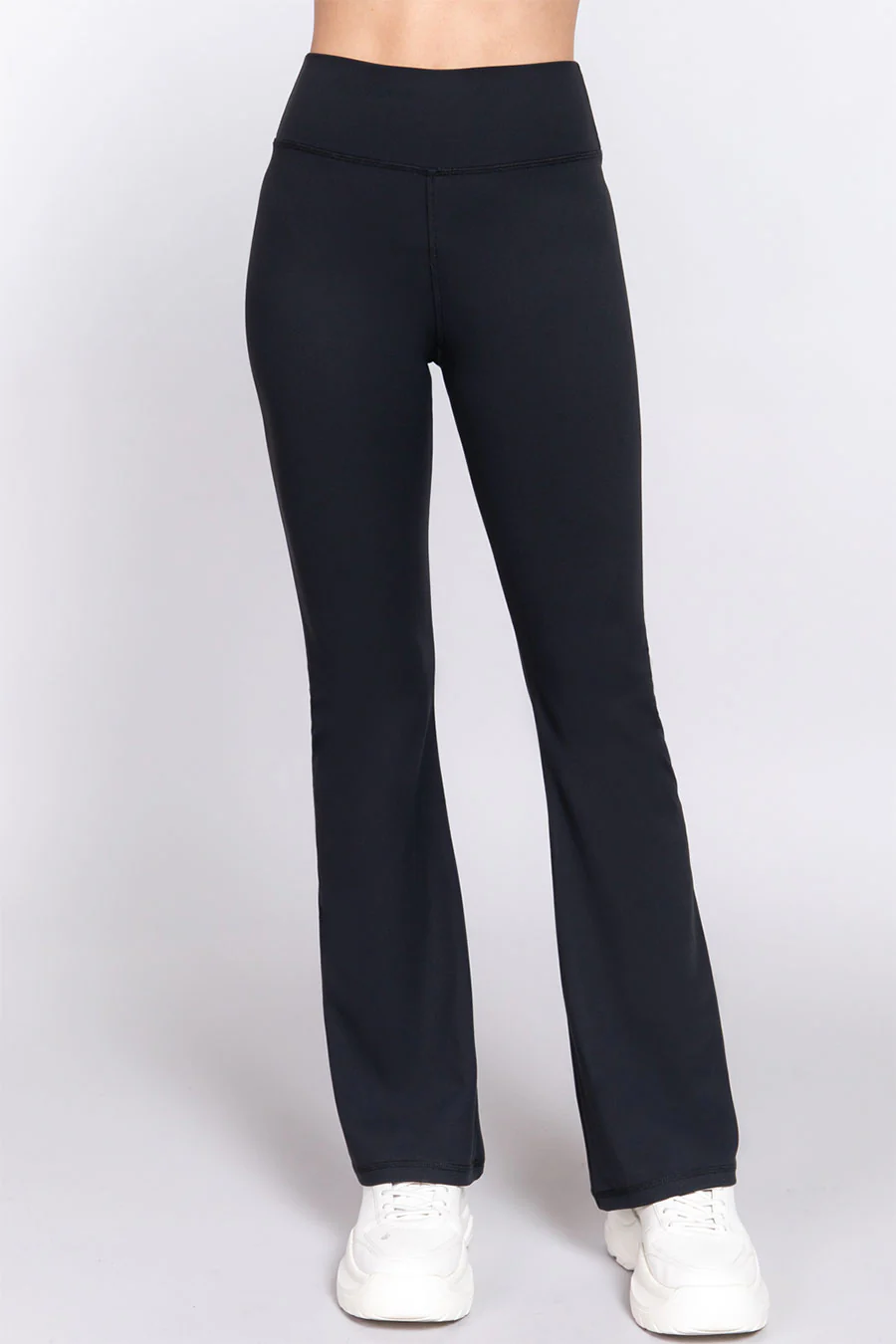 Basic Flare Power Stretch Workout Long Pants - Image 11