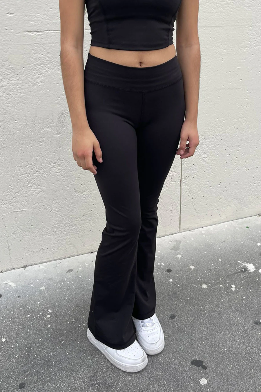 Basic Flare Power Stretch Workout Long Pants - Image 4