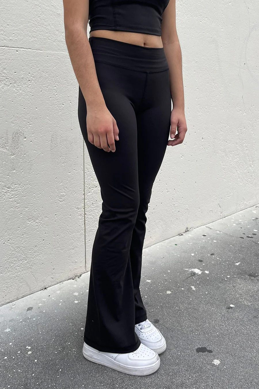 Basic Flare Power Stretch Workout Long Pants - Image 5