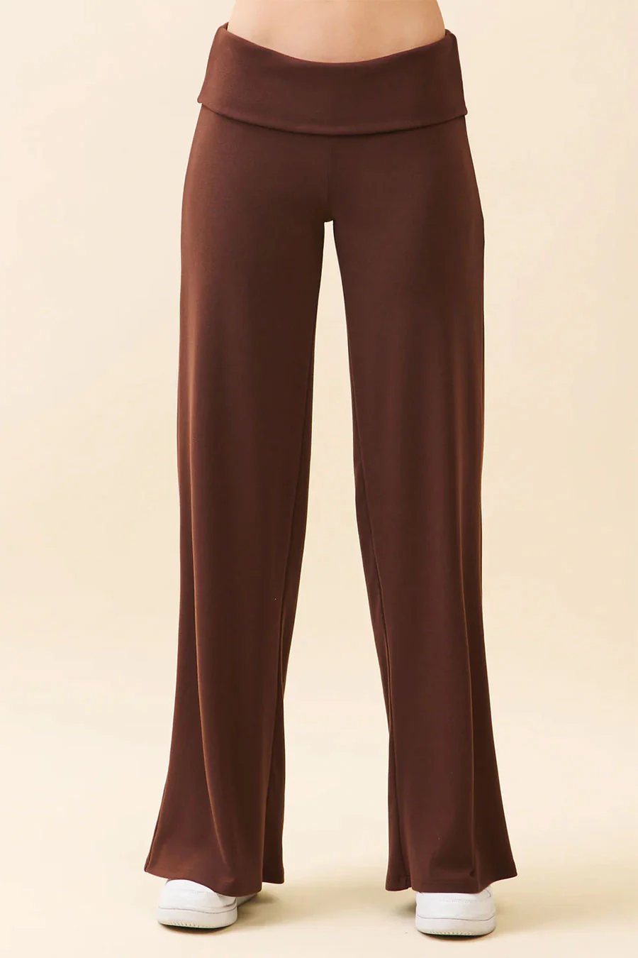Basic Low-Rise Soft Wide Leg Fold Over Lounge Pants - Image 8