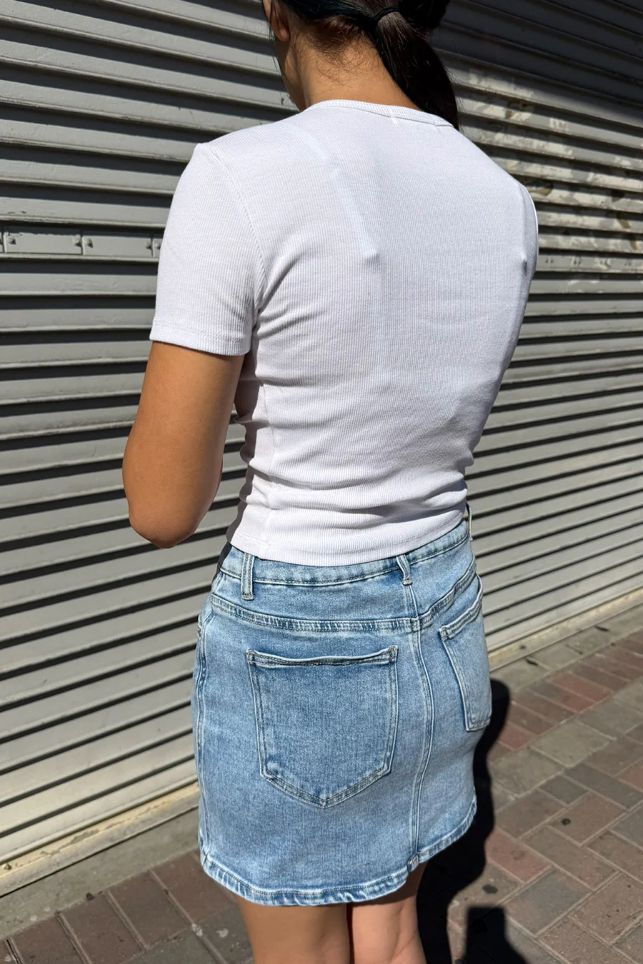 Basic Short Sleeve Cotton Baby Rib Tee - Image 19