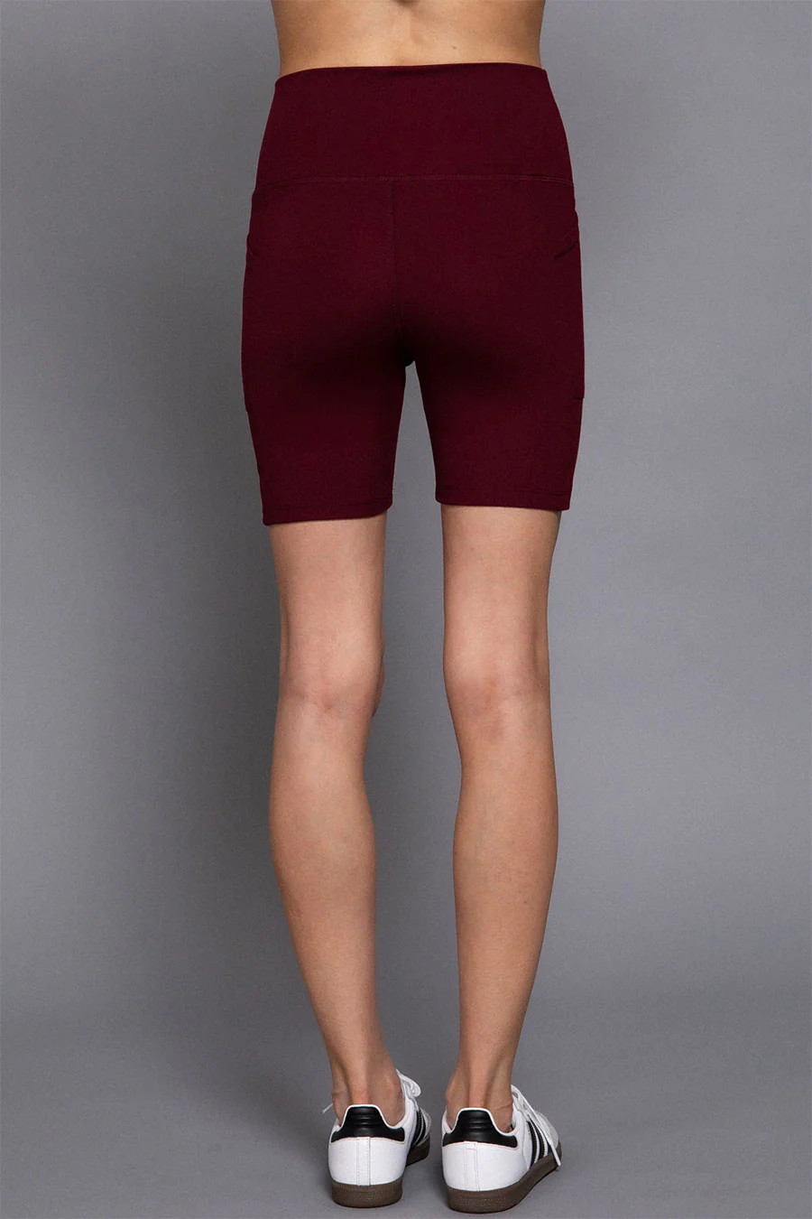 Basic Waist Band Activewear Bike Shorts With Pocket - Image 7
