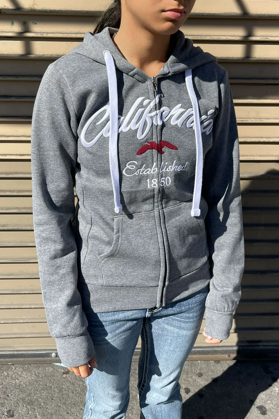 California Bird Fleece Zip-Up Hoodie Jacket - Image 6