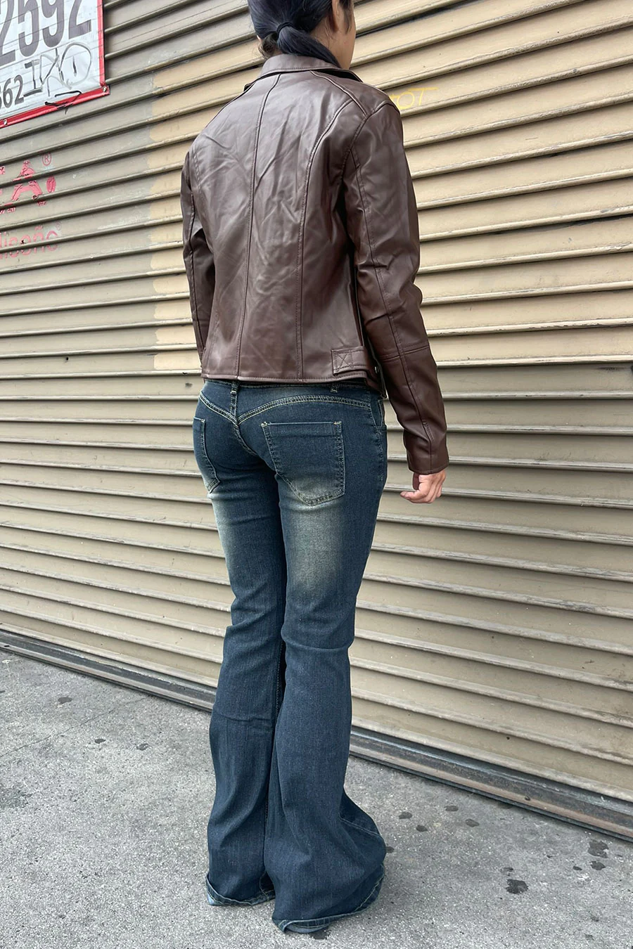 Faux Leather Biker Jacket - Image 8