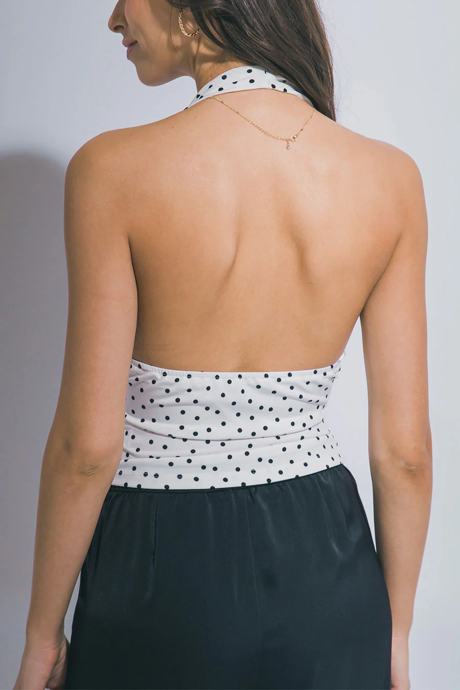 Polka Dot Halter Neck Top - Image 5