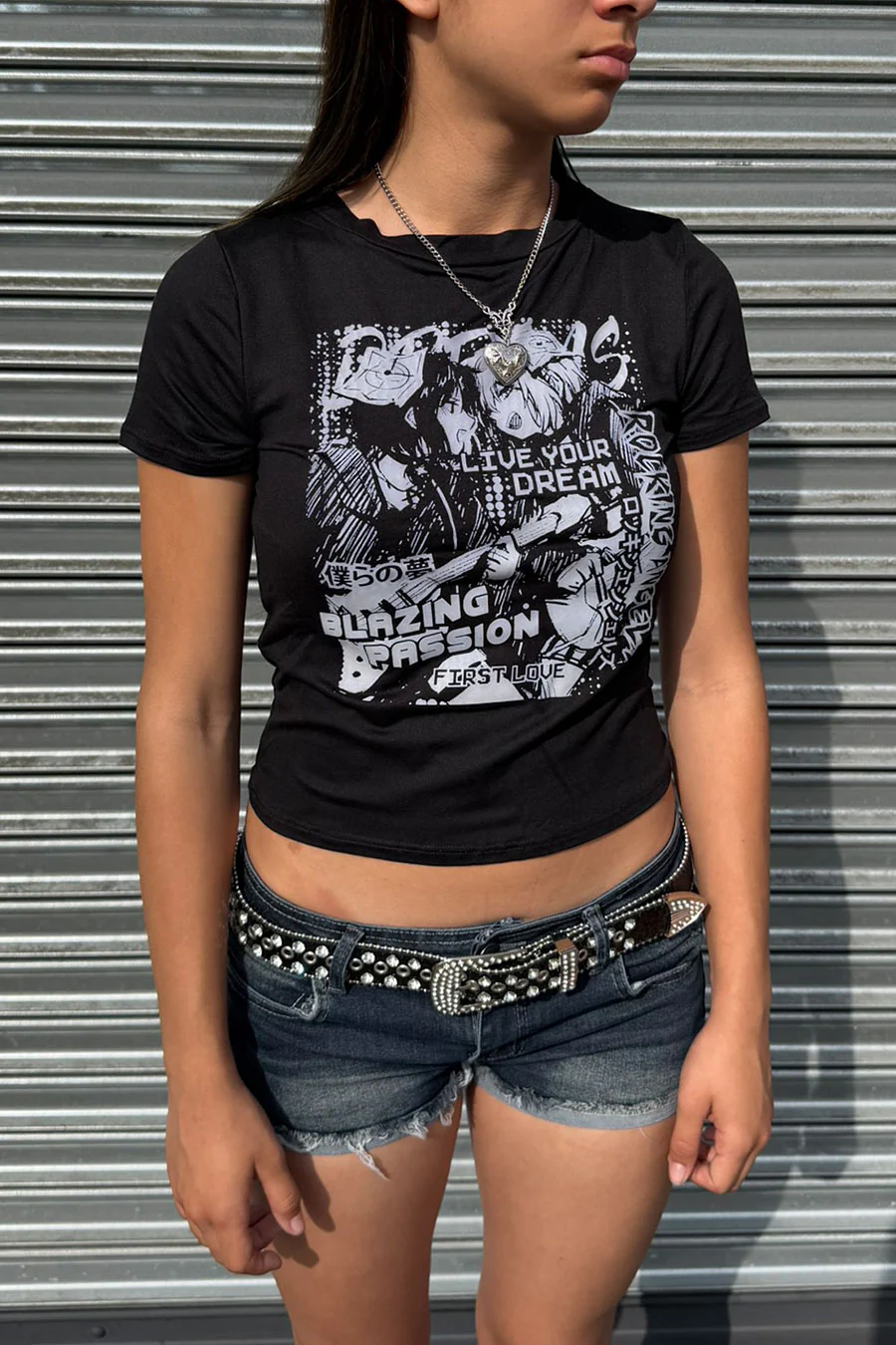 Rocking Angels Anime Comic Short Sleeve T-Shirt - Image 2