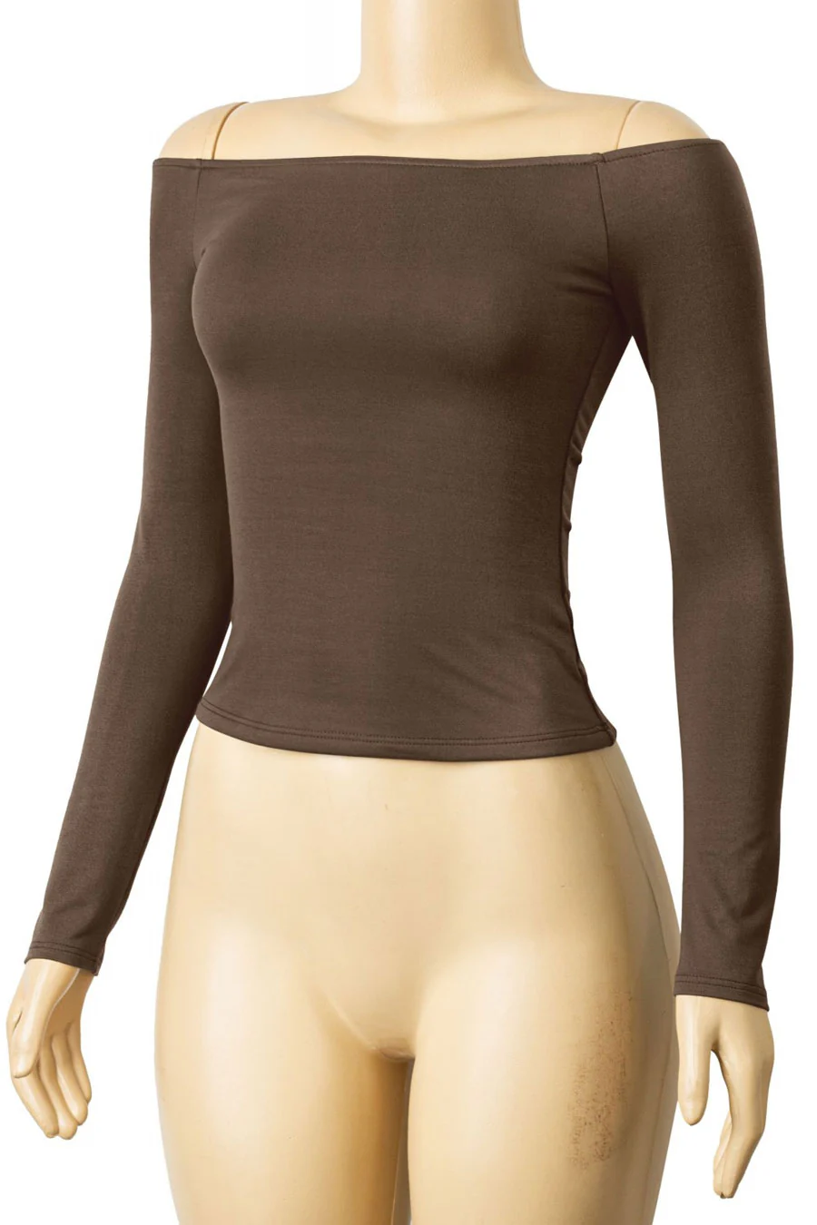 Tresser™ Long Sleeve Off Shoulder Casual Double-Layered Top - Image 6