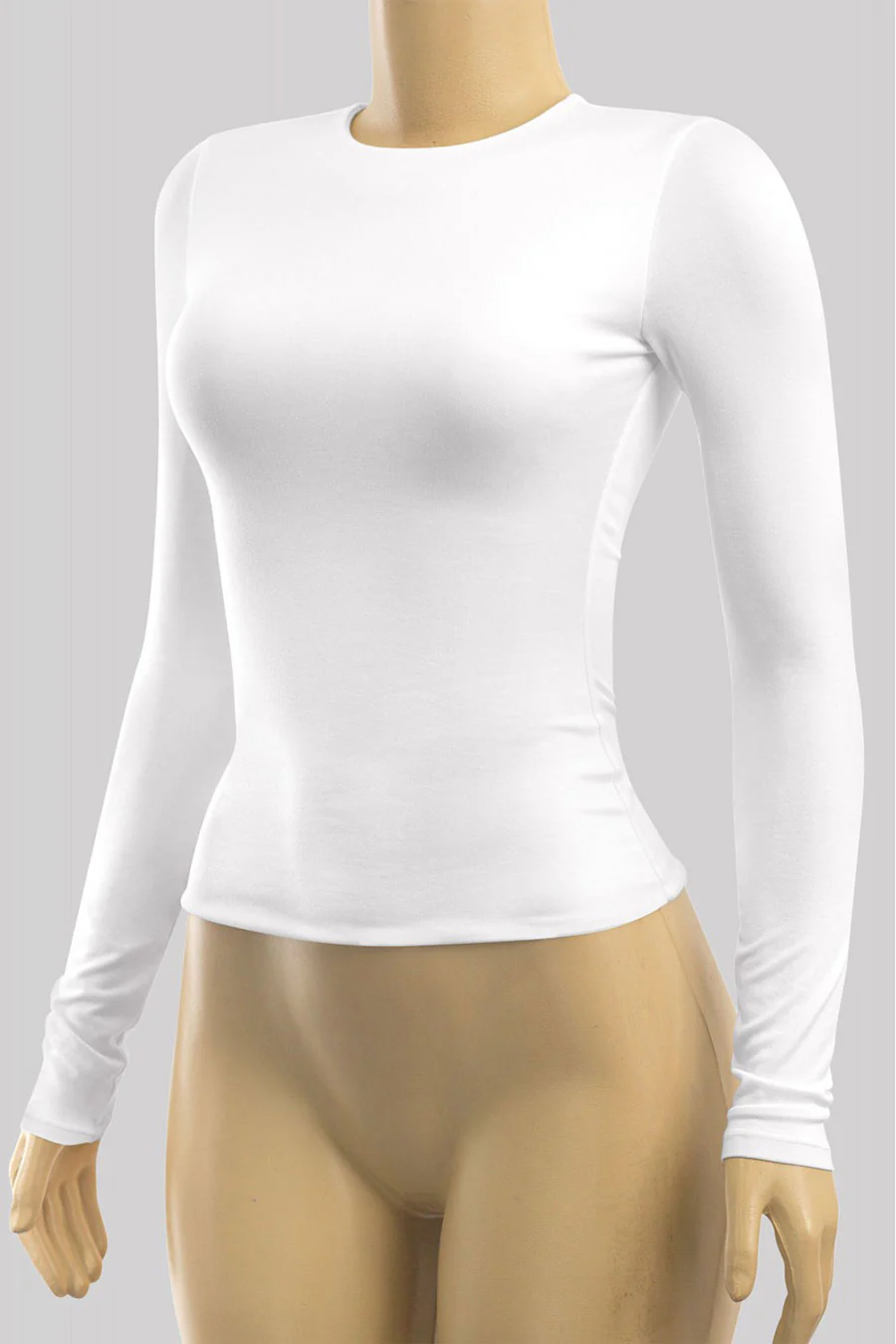 Tresser™ Long Sleeve Round Neck Solid Basic Double-Layered Top - Image 17