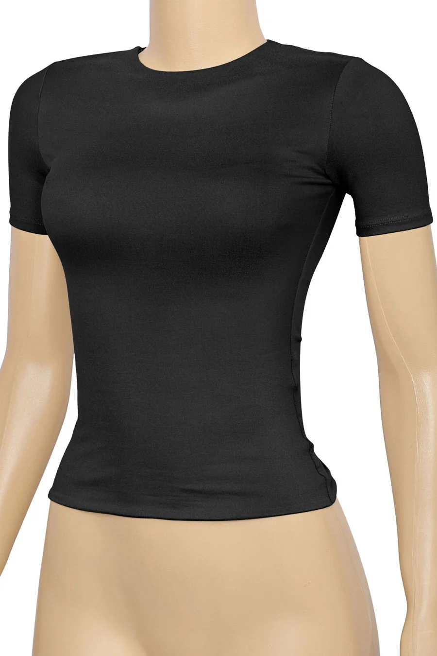 Tresser™ Short Sleeve Round Neck Basic Top (Double-Layer) - Image 3
