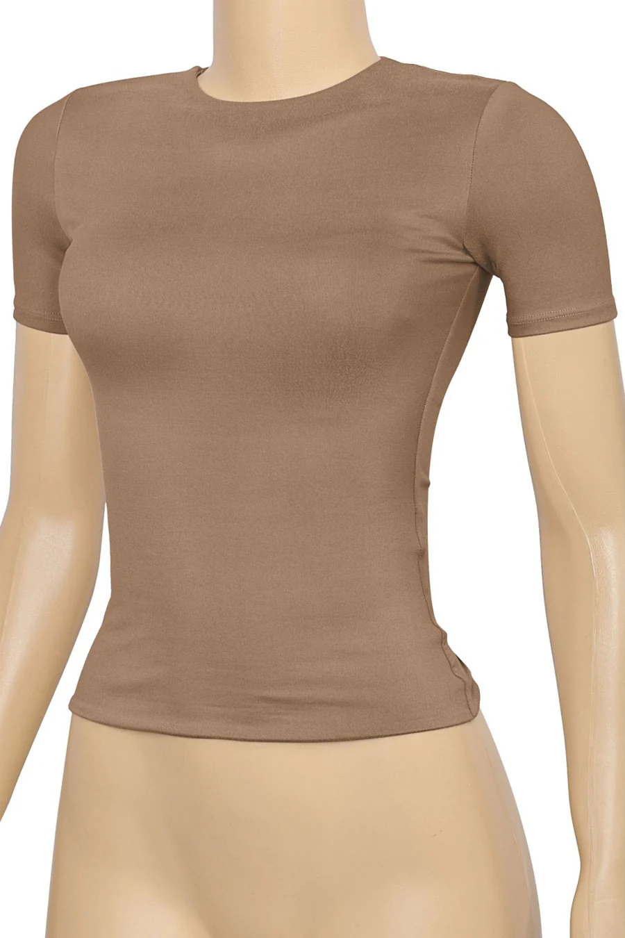 Tresser™ Short Sleeve Round Neck Basic Top (Double-Layer) - Image 6