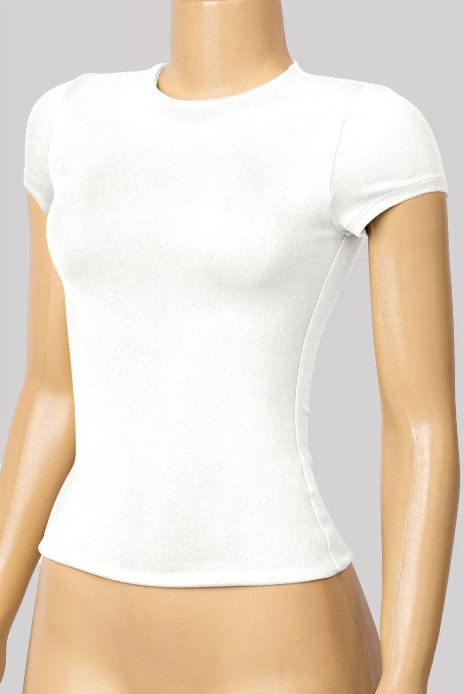 Tresser™ Short Sleeve Round Neck Solid Basic Top (Double-Layer) - Image 12