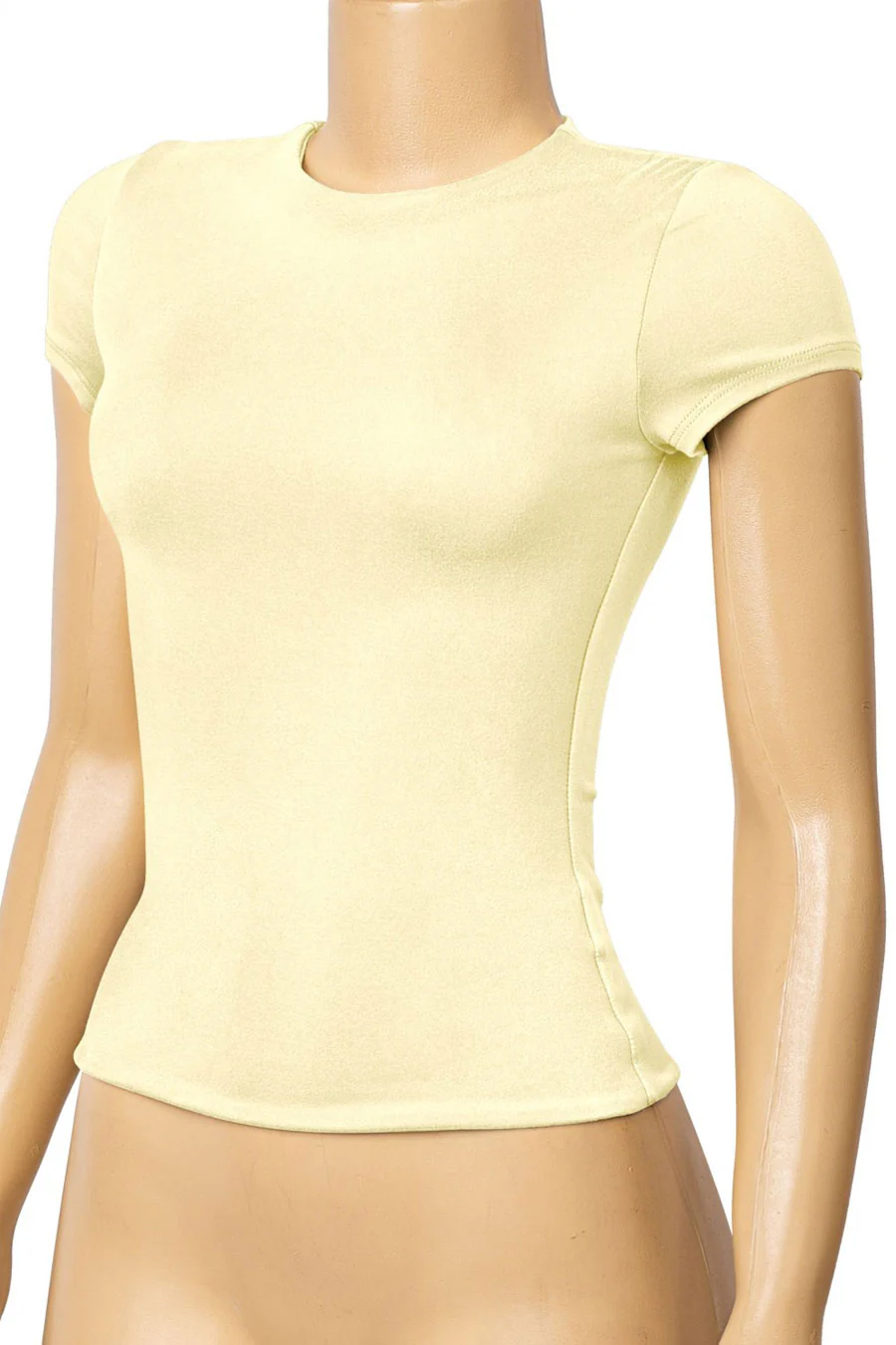 Tresser™ Short Sleeve Round Neck Solid Basic Top (Double-Layer) - Image 13