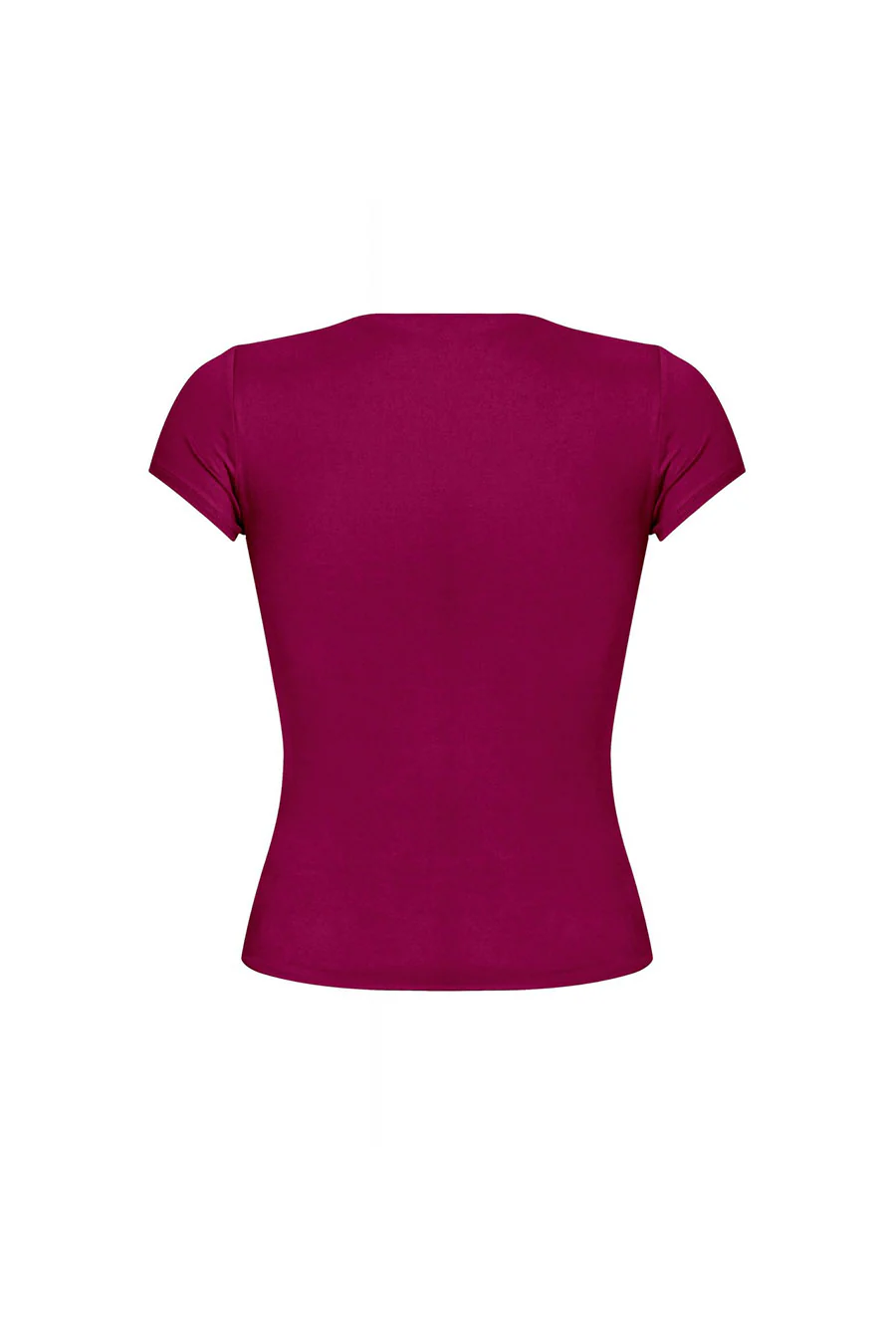 Tresser™ Short Sleeve Round Neck Solid Basic Top (Double-Layer) - Image 15