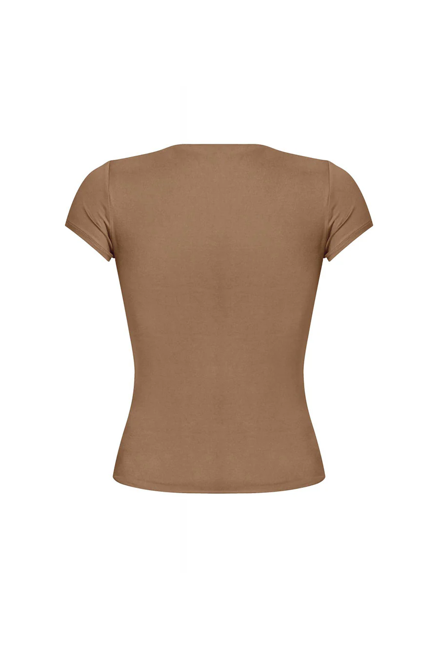 Tresser™ Short Sleeve Round Neck Solid Basic Top (Double-Layer) - Image 17