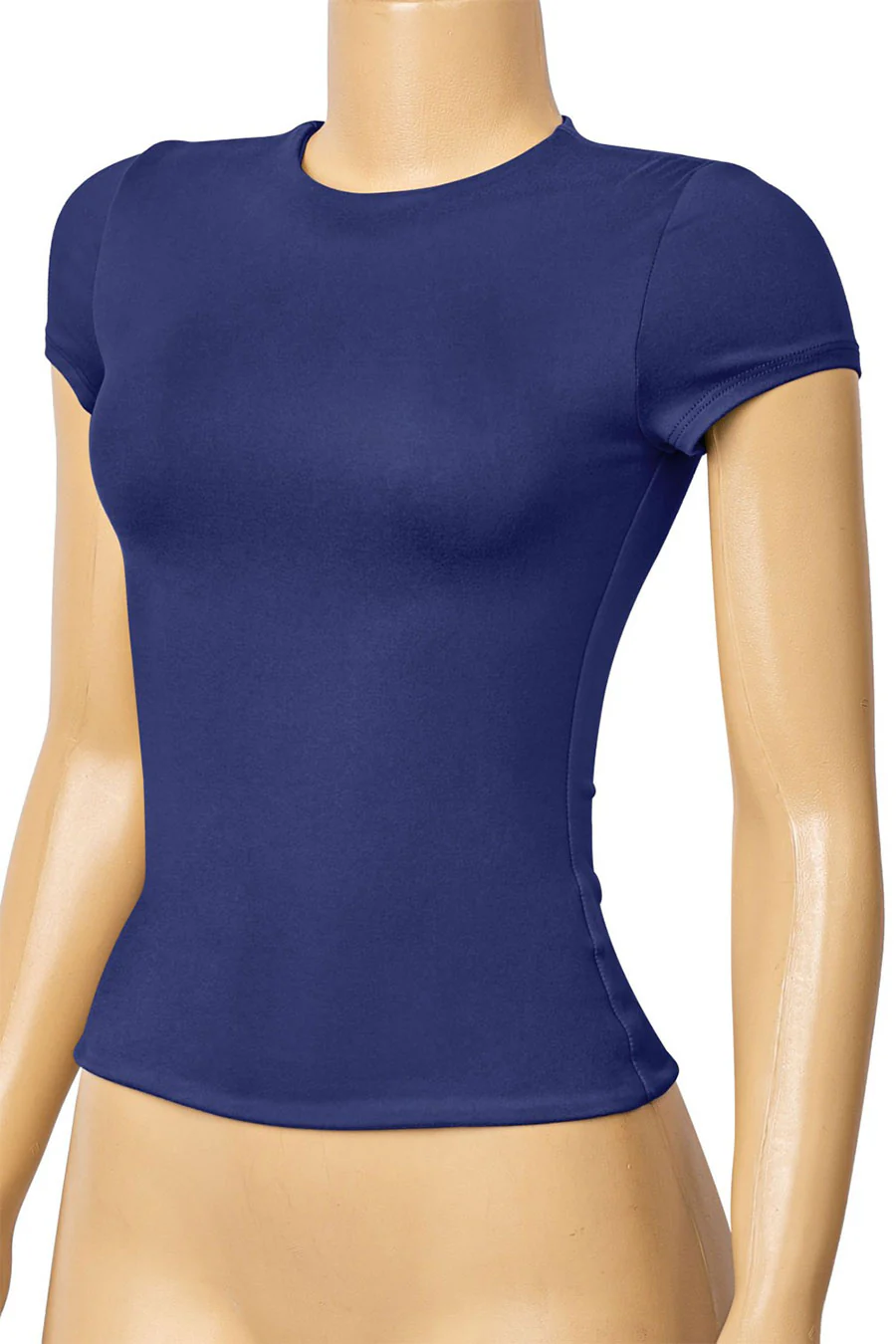 Tresser™ Short Sleeve Round Neck Solid Basic Top (Double-Layer) - Image 9