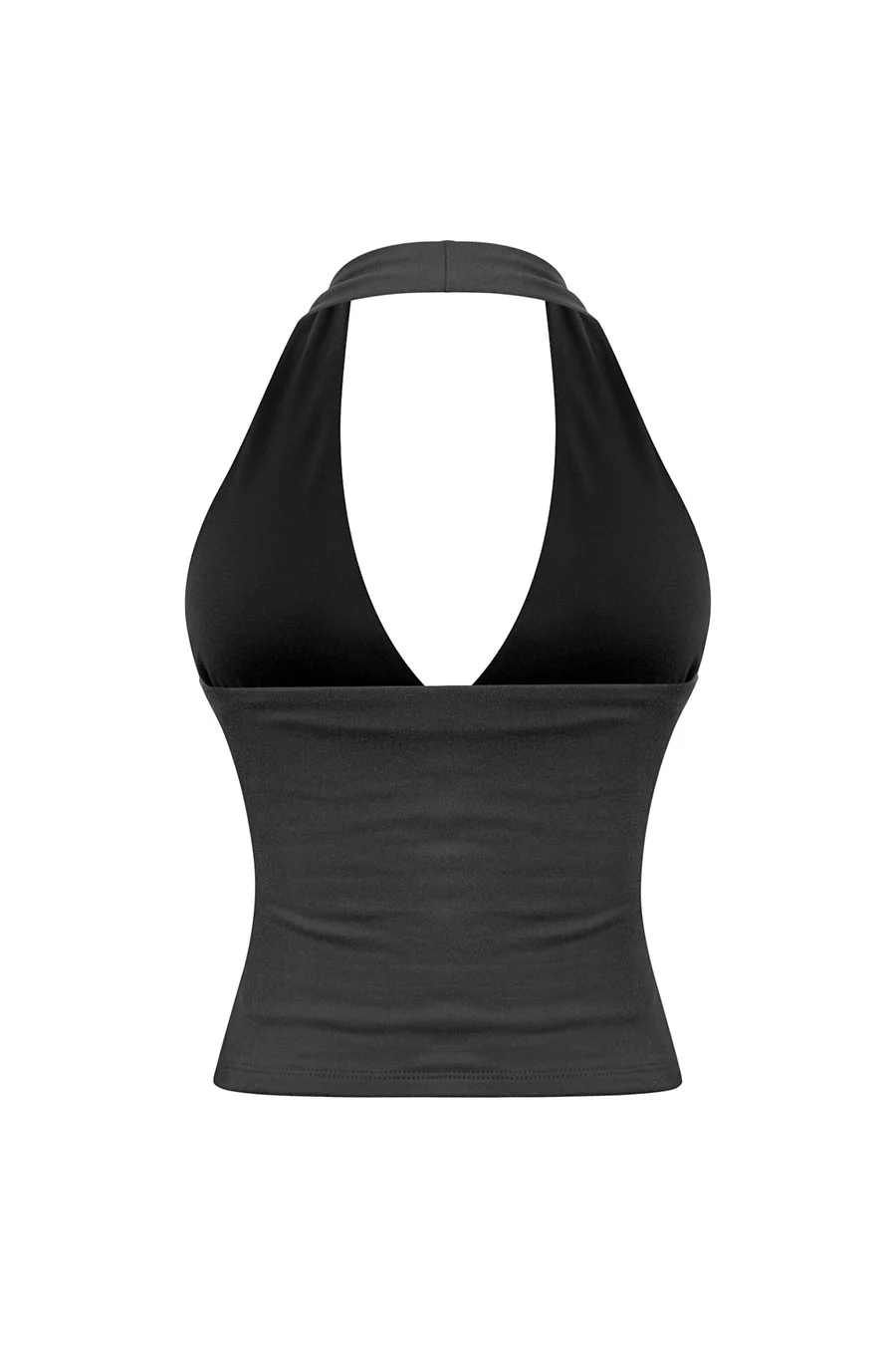 Tresser™ Sleeveless Halter Open Back Cropped Double-Layer Top - Image 4