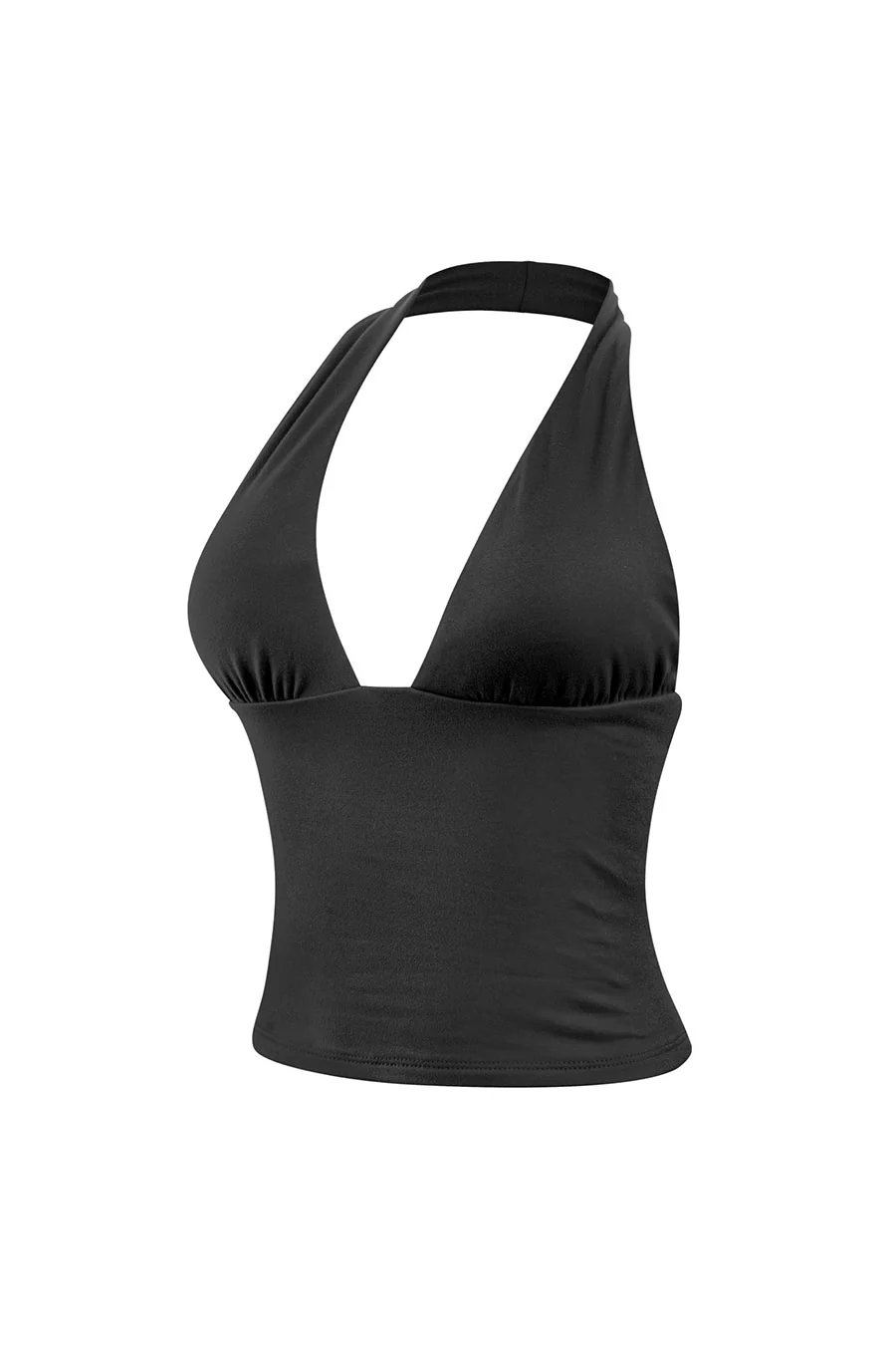 Tresser™ Sleeveless Halter Open Back Cropped Double-Layer Top - Image 5
