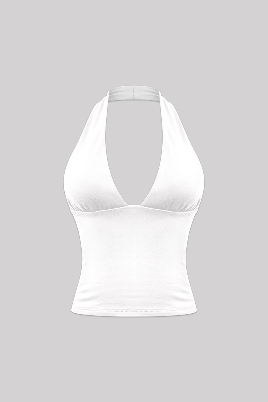 Tresser™ Sleeveless Halter Open Back Cropped Double-Layer Top - Image 6