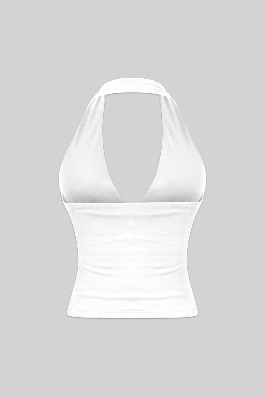 Tresser™ Sleeveless Halter Open Back Cropped Double-Layer Top - Image 7