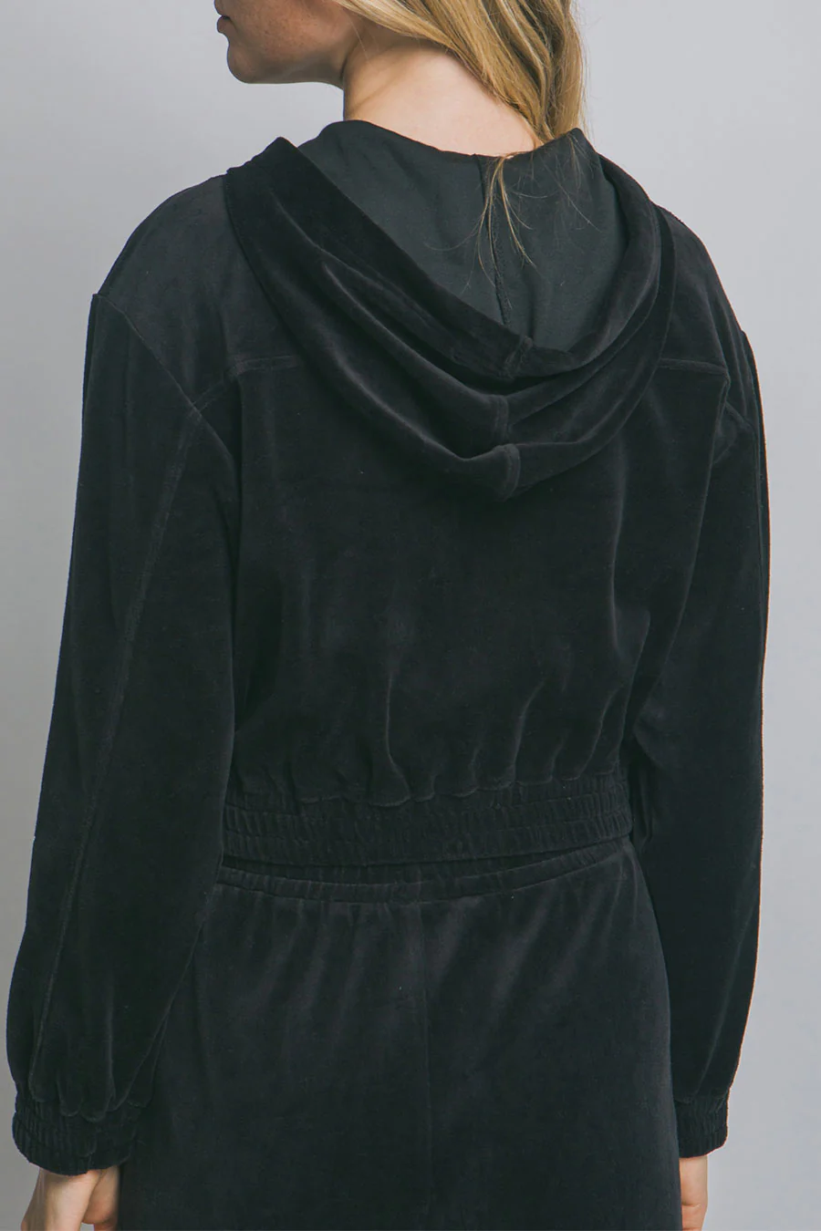 Velour Full-Zip Hoodie Jacket - Image 3