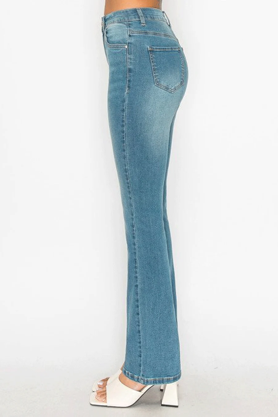 WAXJEAN Vintage Wash Bootcut Jean with Great Stretch - Image 8