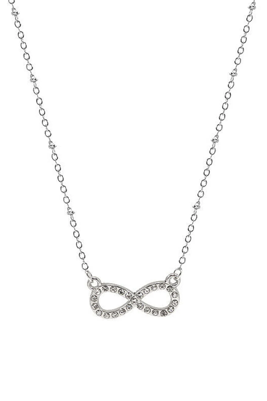 Y2K Crystal Infinity Pendant Dainty Necklace