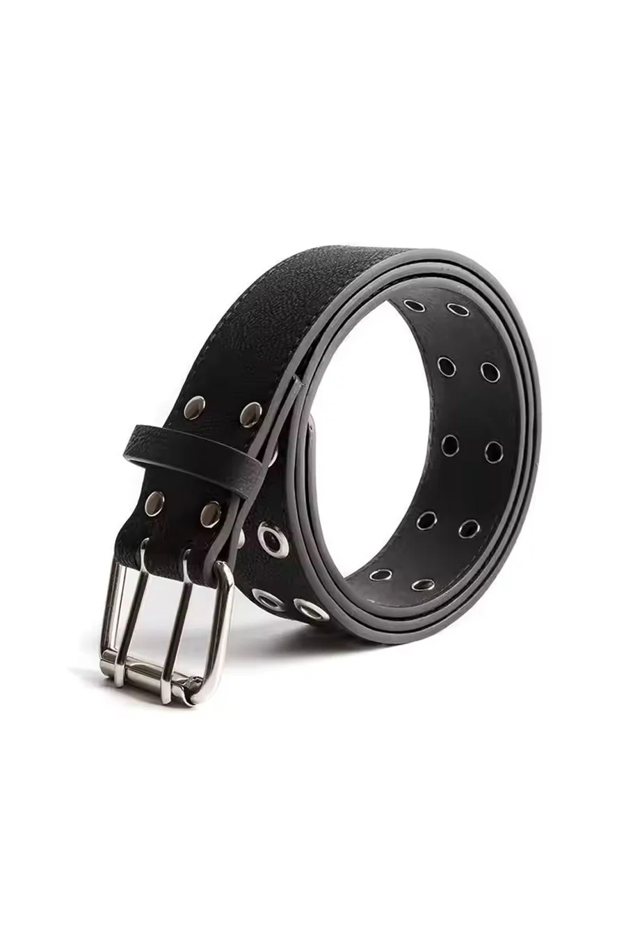 Y2K Essential Grunge/Gothic Double Pin Buckle Belt - Image 3