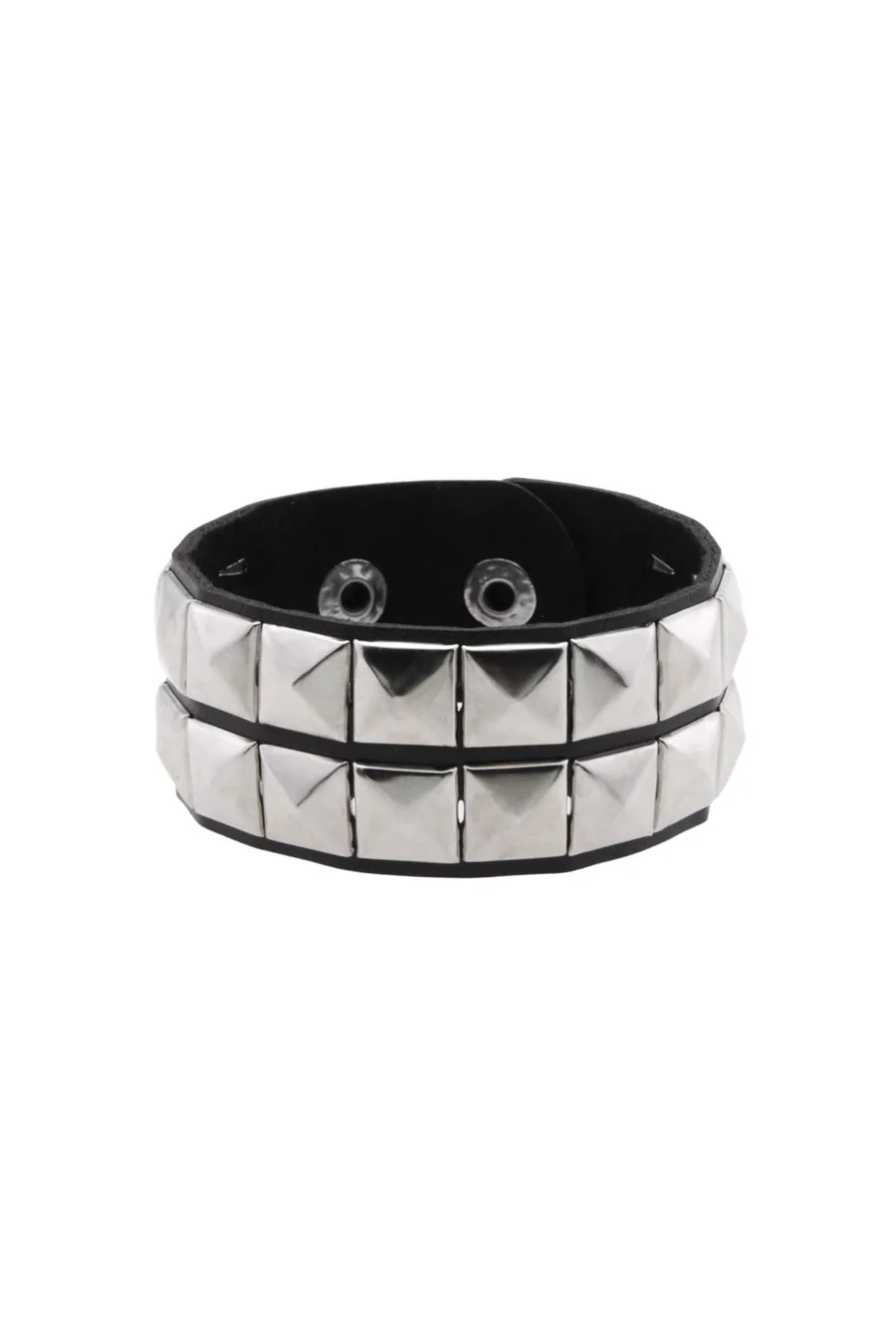 Y2K Gothic Studded Faux Leather Bracelets - Image 3